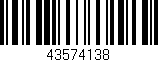 Código de barras (EAN, GTIN, SKU, ISBN): '43574138'
