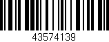 Código de barras (EAN, GTIN, SKU, ISBN): '43574139'