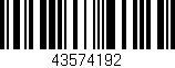 Código de barras (EAN, GTIN, SKU, ISBN): '43574192'