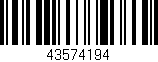 Código de barras (EAN, GTIN, SKU, ISBN): '43574194'