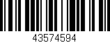 Código de barras (EAN, GTIN, SKU, ISBN): '43574594'