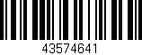 Código de barras (EAN, GTIN, SKU, ISBN): '43574641'