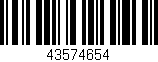 Código de barras (EAN, GTIN, SKU, ISBN): '43574654'