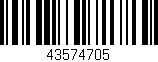 Código de barras (EAN, GTIN, SKU, ISBN): '43574705'