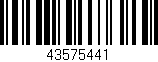 Código de barras (EAN, GTIN, SKU, ISBN): '43575441'