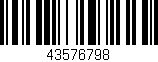 Código de barras (EAN, GTIN, SKU, ISBN): '43576798'