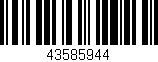 Código de barras (EAN, GTIN, SKU, ISBN): '43585944'