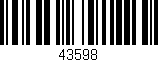Código de barras (EAN, GTIN, SKU, ISBN): '43598'