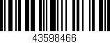 Código de barras (EAN, GTIN, SKU, ISBN): '43598466'