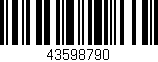 Código de barras (EAN, GTIN, SKU, ISBN): '43598790'