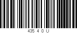 Código de barras (EAN, GTIN, SKU, ISBN): '435_4_0_U'