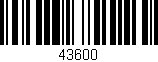 Código de barras (EAN, GTIN, SKU, ISBN): '43600'