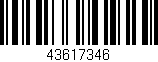 Código de barras (EAN, GTIN, SKU, ISBN): '43617346'