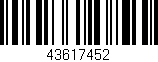Código de barras (EAN, GTIN, SKU, ISBN): '43617452'