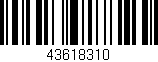 Código de barras (EAN, GTIN, SKU, ISBN): '43618310'