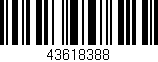 Código de barras (EAN, GTIN, SKU, ISBN): '43618388'
