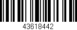 Código de barras (EAN, GTIN, SKU, ISBN): '43618442'