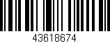 Código de barras (EAN, GTIN, SKU, ISBN): '43618674'