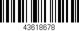 Código de barras (EAN, GTIN, SKU, ISBN): '43618678'