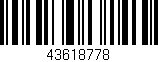 Código de barras (EAN, GTIN, SKU, ISBN): '43618778'