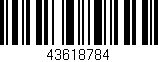 Código de barras (EAN, GTIN, SKU, ISBN): '43618784'