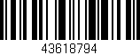 Código de barras (EAN, GTIN, SKU, ISBN): '43618794'