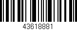 Código de barras (EAN, GTIN, SKU, ISBN): '43618881'