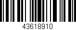 Código de barras (EAN, GTIN, SKU, ISBN): '43618910'