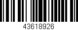 Código de barras (EAN, GTIN, SKU, ISBN): '43618926'