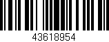 Código de barras (EAN, GTIN, SKU, ISBN): '43618954'