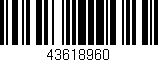 Código de barras (EAN, GTIN, SKU, ISBN): '43618960'