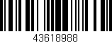 Código de barras (EAN, GTIN, SKU, ISBN): '43618988'