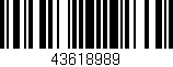 Código de barras (EAN, GTIN, SKU, ISBN): '43618989'