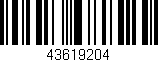 Código de barras (EAN, GTIN, SKU, ISBN): '43619204'