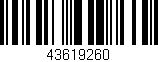 Código de barras (EAN, GTIN, SKU, ISBN): '43619260'