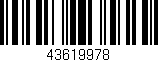 Código de barras (EAN, GTIN, SKU, ISBN): '43619978'