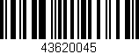 Código de barras (EAN, GTIN, SKU, ISBN): '43620045'