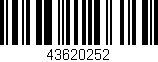Código de barras (EAN, GTIN, SKU, ISBN): '43620252'
