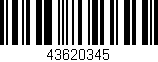 Código de barras (EAN, GTIN, SKU, ISBN): '43620345'