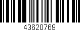 Código de barras (EAN, GTIN, SKU, ISBN): '43620769'