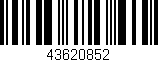 Código de barras (EAN, GTIN, SKU, ISBN): '43620852'