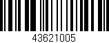 Código de barras (EAN, GTIN, SKU, ISBN): '43621005'