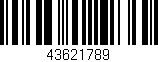 Código de barras (EAN, GTIN, SKU, ISBN): '43621789'