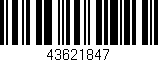 Código de barras (EAN, GTIN, SKU, ISBN): '43621847'