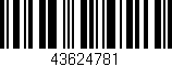 Código de barras (EAN, GTIN, SKU, ISBN): '43624781'