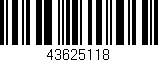 Código de barras (EAN, GTIN, SKU, ISBN): '43625118'