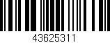 Código de barras (EAN, GTIN, SKU, ISBN): '43625311'