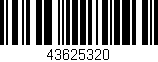 Código de barras (EAN, GTIN, SKU, ISBN): '43625320'