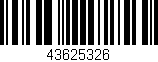 Código de barras (EAN, GTIN, SKU, ISBN): '43625326'