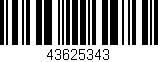 Código de barras (EAN, GTIN, SKU, ISBN): '43625343'